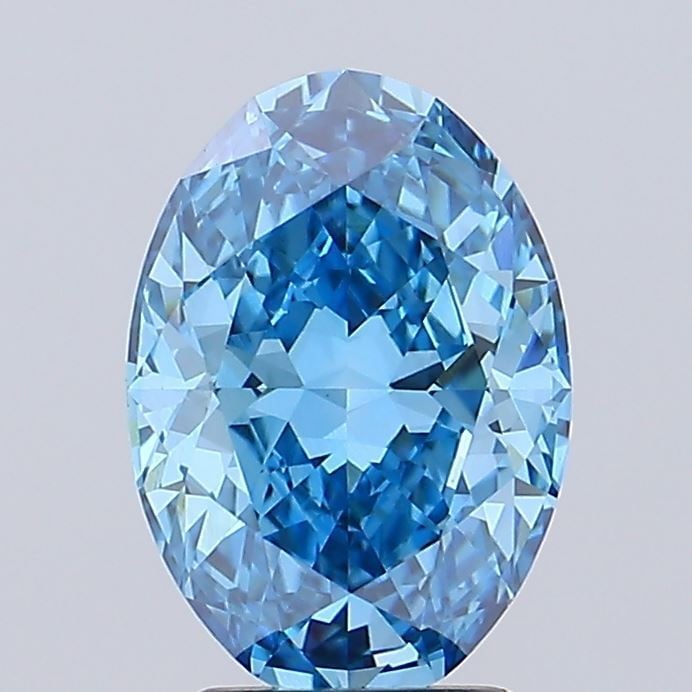 Loose Diamond - OVAL 3.03ct Fancy Vivid Blue VS1: Loose Diamond - OVAL 3.03ct Fancy Vivid Blue VS1 Source: This is a real non-mined Diamond that has been grown in a lab Shape: OVAL Carats: 3.03 Color: Fancy Vivid Blue Certification: IGI Video: