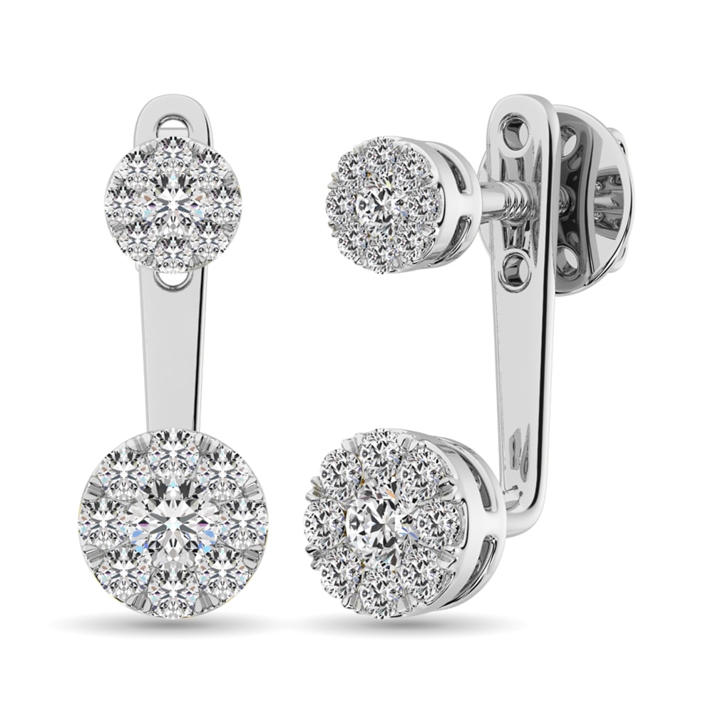 Diamond 1/2.Tw. Fashion Earrings in 10K White Gold: Diamond 1/2.Tw. Fashion Earrings in 10K White Gold 10k White Gold Stone Color: G-h Stone Clarity: I1 This item may take 2-5 weeks for shipping. The Diamond Depot Guarantee: All items in this auction a