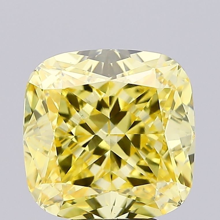 Loose Diamond - CUSHION MODIFIED 5.03ct Fancy Intense Yellow VS2: Loose Diamond - CUSHION MODIFIED 5.03ct Fancy Intense Yellow VS2 Source: This is a real non-mined Diamond that has been grown in a lab Shape: CUSHION MODIFIED Carats: 5.03 Color: Fancy Intense Yellow