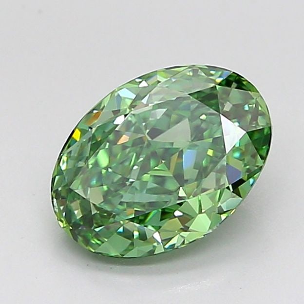 Loose Diamond - OVAL 2.16ct Fancy Vivid Green VVS2: Loose Diamond - OVAL 2.16ct Fancy Vivid Green VVS2 Source: This is a real non-mined Diamond that has been grown in a lab Shape: OVAL Carats: 2.16 Color: Fancy Vivid Green Certification: IGI Video: