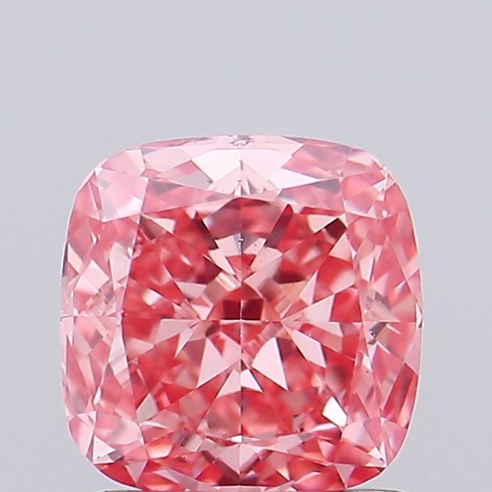 Loose Diamond - CUSHION BRILLIANT 0.93ct Fancy Intense Pink VS1: Loose Diamond - CUSHION BRILLIANT 0.93ct Fancy Intense Pink VS1 Source: This is a real non-mined Diamond that has been grown in a lab Shape: CUSHION BRILLIANT Carats: 0.93 Color: Fancy Intense Pink Ce