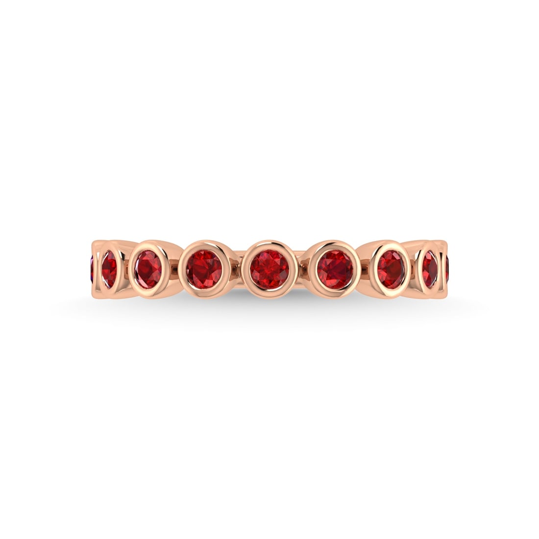 14K Rose Gold Ruby 5/8 Ct.Tw. Stackable Band - 2