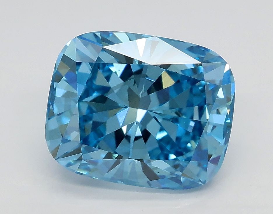 Loose Diamond - CUSHION BRILLIANT 2.23ct Fancy Vivid Blue VS2: Loose Diamond - CUSHION BRILLIANT 2.23ct Fancy Vivid Blue VS2 Source: This is a real non-mined Diamond that has been grown in a lab Shape: CUSHION BRILLIANT Carats: 2.23 Color: Fancy Vivid Blue Certif