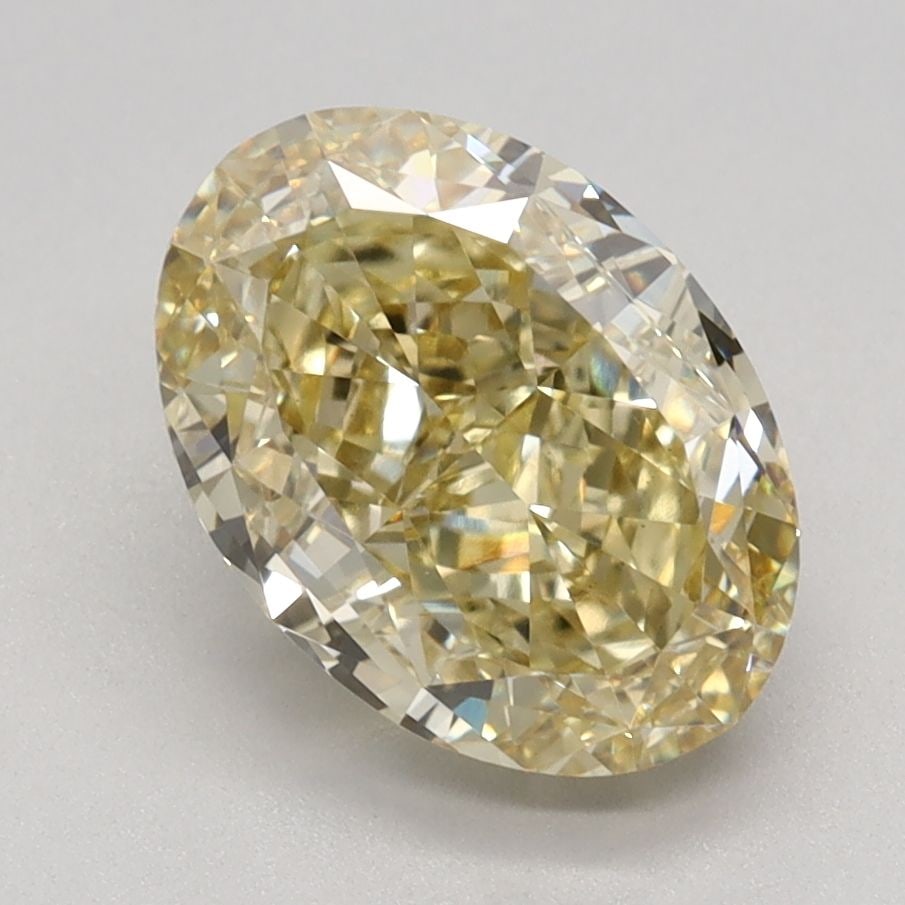 Loose Diamond - OVAL 2.19ct Fancy Intense Yellow VVS2: Loose Diamond - OVAL 2.19ct Fancy Intense Yellow VVS2 Source: This is a real non-mined Diamond that has been grown in a lab Shape: OVAL Carats: 2.19 Color: Fancy Intense Yellow Certification: IGI Vide