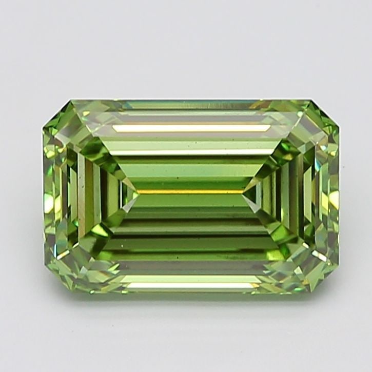 Loose Diamond - EMERALD 6.05ct Fancy Vivid Green VS2: Loose Diamond - EMERALD 6.05ct Fancy Vivid Green VS2 Source: This is a real non-mined Diamond that has been grown in a lab Shape: EMERALD Carats: 6.05 Color: Fancy Vivid Green Certification: IGI Video