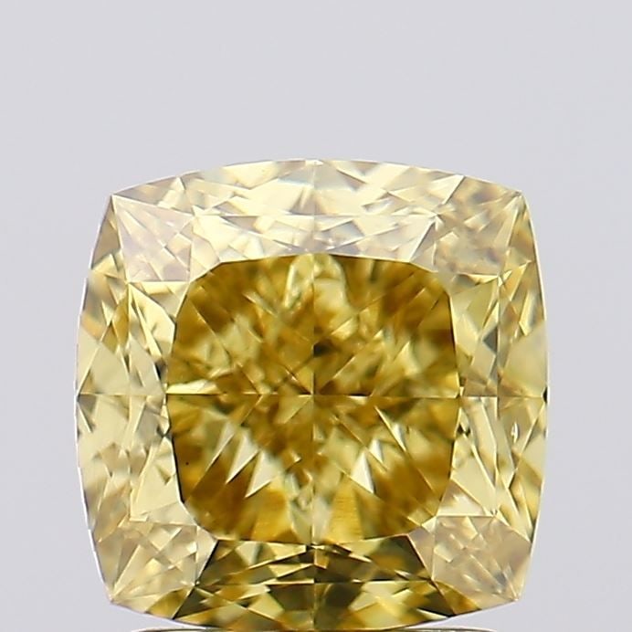 Loose Diamond - CUSHION MODIFIED 2.24ct Fancy Vivid Yellow VS2: Loose Diamond - CUSHION MODIFIED 2.24ct Fancy Vivid Yellow VS2 Source: This is a real non-mined Diamond that has been grown in a lab Shape: CUSHION MODIFIED Carats: 2.24 Color: Fancy Vivid Yellow Cert