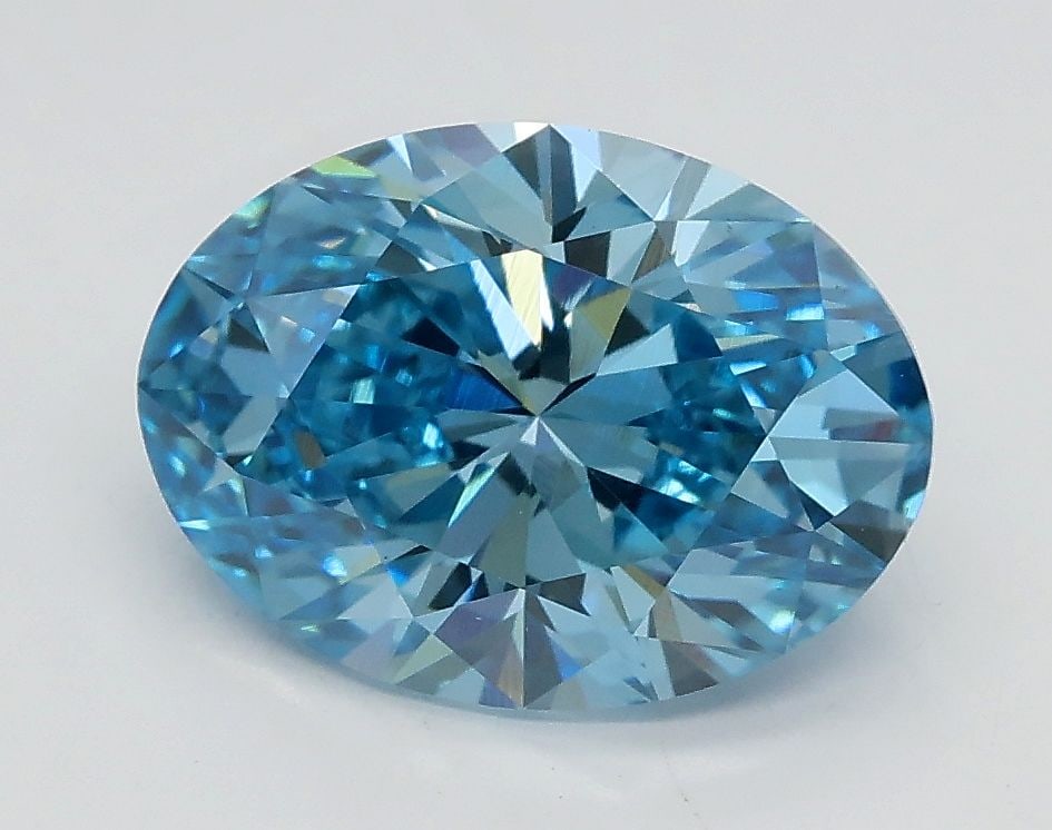 Loose Diamond - OVAL 2.01ct Fancy Vivid Blue VS1: Loose Diamond - OVAL 2.01ct Fancy Vivid Blue VS1 Source: This is a real non-mined Diamond that has been grown in a lab Shape: OVAL Carats: 2.01 Color: Fancy Vivid Blue Certification: IGI Video: