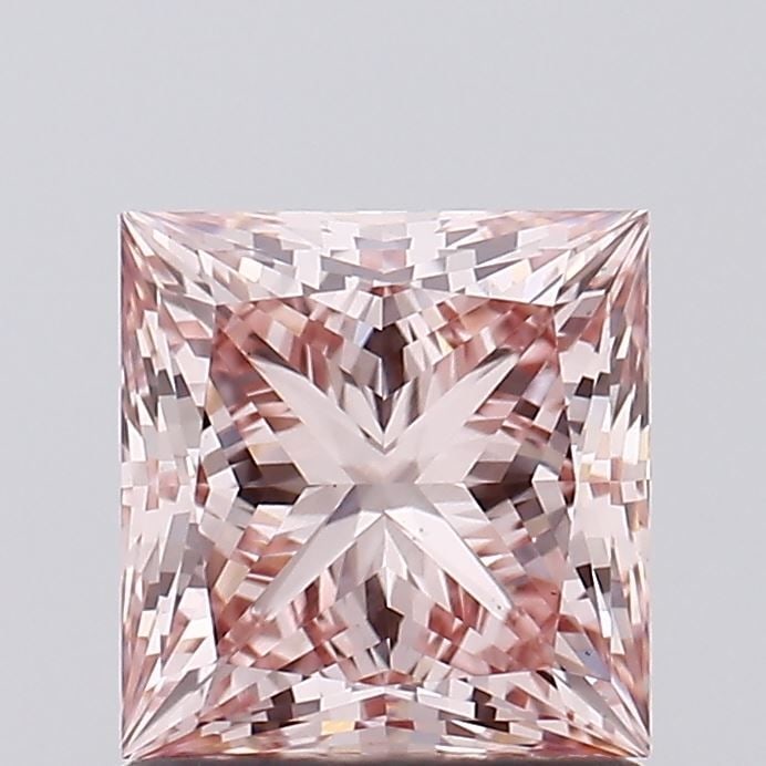 Loose Diamond - PRINCESS 1.24ct Fancy Intense Brownish Pink VS1: Loose Diamond - PRINCESS 1.24ct Fancy Intense Brownish Pink VS1 Source: This is a real non-mined Diamond that has been grown in a lab Shape: PRINCESS Carats: 1.24 Color: Fancy Intense Brownish Pink Ce