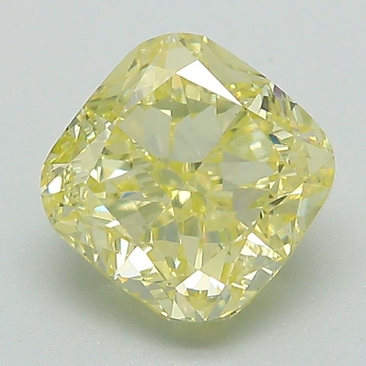 Loose Diamond - CUSHION MODIFIED 2.02ct Fancy Yellow VVS2: Loose Diamond - CUSHION MODIFIED 2.02ct Fancy Yellow VVS2 Source: This is a real non-mined Diamond that has been grown in a lab Shape: CUSHION MODIFIED Carats: 2.02 Color: Fancy Yellow Certification: