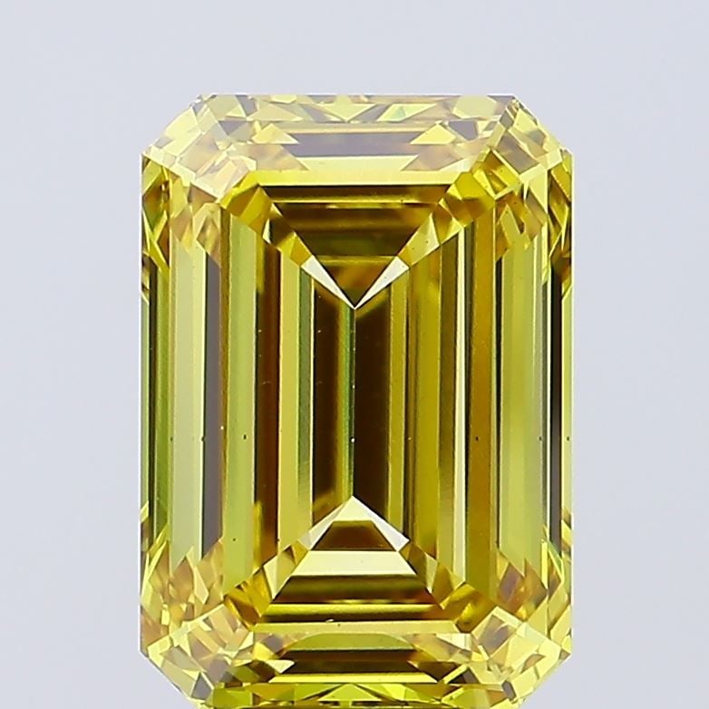 Loose Diamond - EMERALD 10.69ct Fancy Intense Yellow VS2: Loose Diamond - EMERALD 10.69ct Fancy Intense Yellow VS2 Source: This is a real non-mined Diamond that has been grown in a lab Shape: EMERALD Carats: 10.69 Color: Fancy Intense Yellow Certification: I