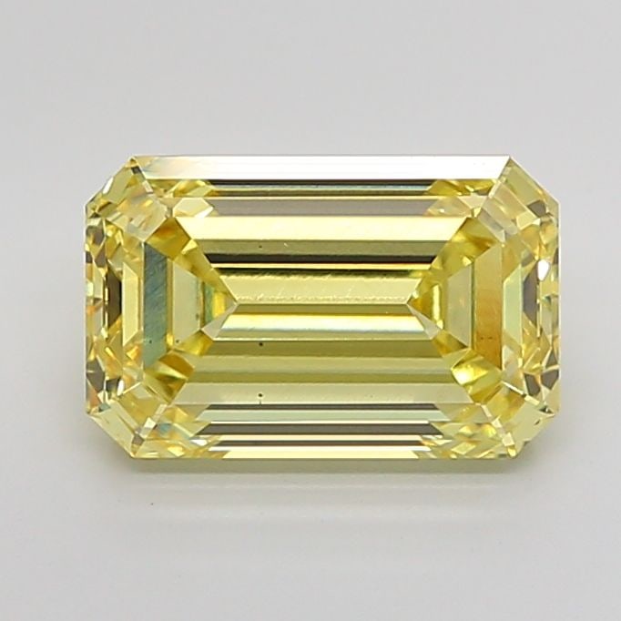 Loose Diamond - EMERALD 5.01ct Fancy Vivid Yellow VS2: Loose Diamond - EMERALD 5.01ct Fancy Vivid Yellow VS2 Source: This is a real non-mined Diamond that has been grown in a lab Shape: EMERALD Carats: 5.01 Color: Fancy Vivid Yellow Certification: IGI Vid