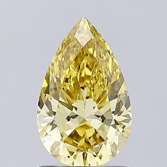 Loose Diamond - PEAR 1.21ct Fancy Intense Yellow VVS2: Loose Diamond - PEAR 1.21ct Fancy Intense Yellow VVS2 Source: This is a real non-mined Diamond that has been grown in a lab Shape: PEAR Carats: 1.21 Color: Fancy Intense Yellow Certification: IGI Vide