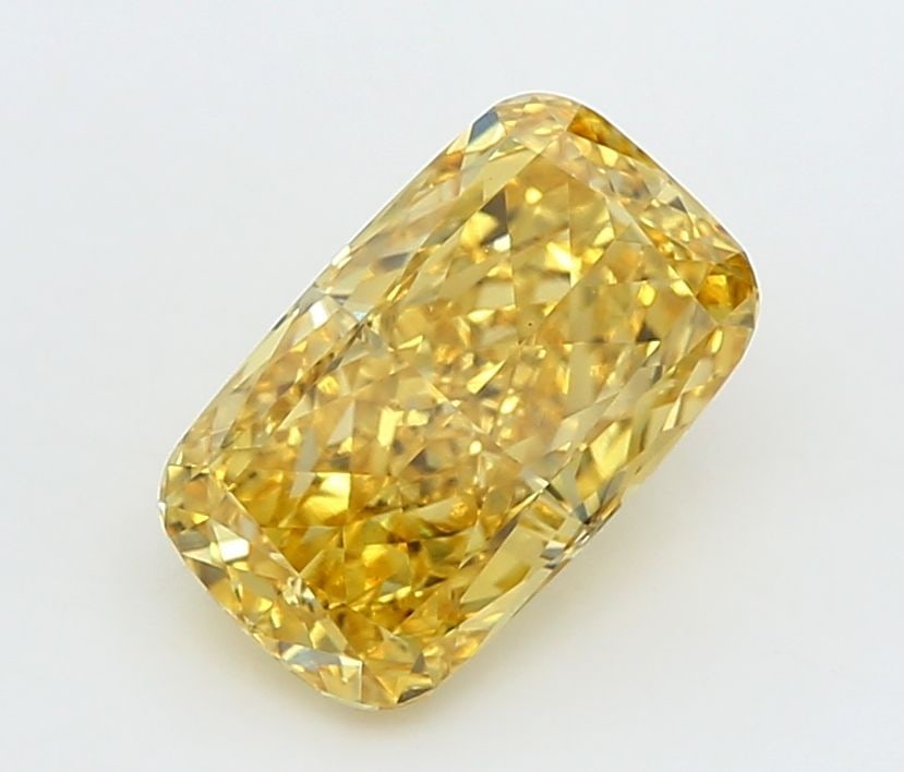 Loose Diamond - CUSHION MODIFIED 1.59ct Fancy Vivid Yellow VS1: Loose Diamond - CUSHION MODIFIED 1.59ct Fancy Vivid Yellow VS1 Source: This is a real non-mined Diamond that has been grown in a lab Shape: CUSHION MODIFIED Carats: 1.59 Color: Fancy Vivid Yellow Cert