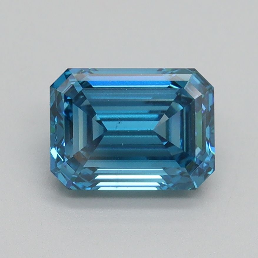 Loose Diamond - EMERALD 1.52ct Fancy Vivid Blue VS1: Loose Diamond - EMERALD 1.52ct Fancy Vivid Blue VS1 Source: This is a real non-mined Diamond that has been grown in a lab Shape: EMERALD Carats: 1.52 Color: Fancy Vivid Blue Certification: IGI Video: