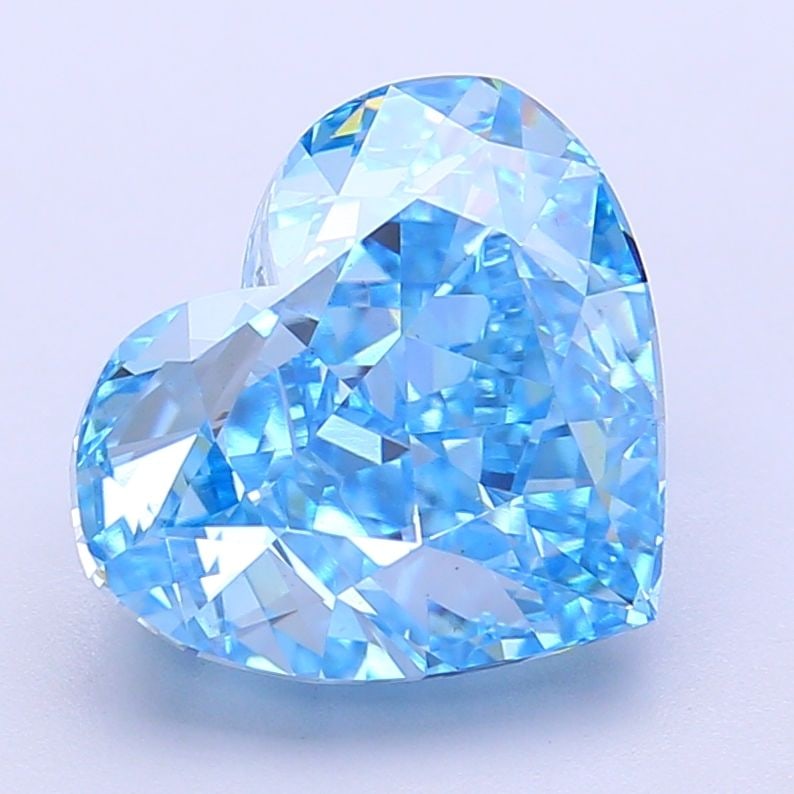 Loose Diamond - HEART 5.0ct Fancy Vivid Blue VS1: Loose Diamond - HEART 5.0ct Fancy Vivid Blue VS1 Source: This is a real non-mined Diamond that has been grown in a lab Shape: HEART Carats: 5.0 Color: Fancy Vivid Blue Certification: IGI Video: