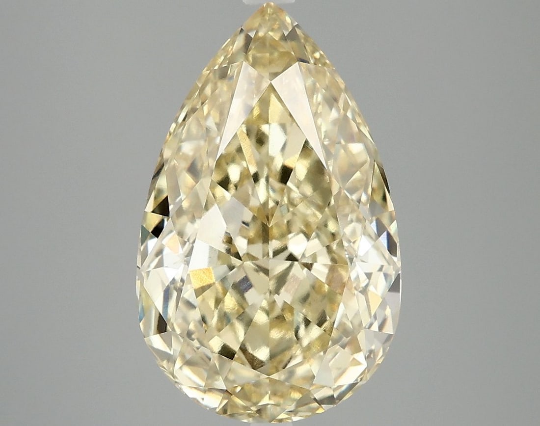 Loose Diamond - PEAR 5.08ct Fancy Intense Yellow VS1: Loose Diamond - PEAR 5.08ct Fancy Intense Yellow VS1 Source: This is a real non-mined Diamond that has been grown in a lab Shape: PEAR Carats: 5.08 Color: Fancy Intense Yellow Certification: IGI Video
