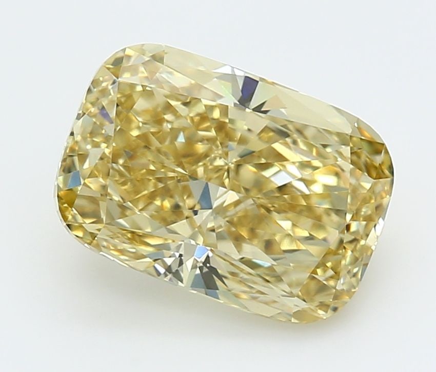 Loose Diamond - CUSHION MODIFIED 3.2ct Fancy Intense Yellow VVS1: Loose Diamond - CUSHION MODIFIED 3.2ct Fancy Intense Yellow VVS1 Source: This is a real non-mined Diamond that has been grown in a lab Shape: CUSHION MODIFIED Carats: 3.2 Color: Fancy Intense Yellow C