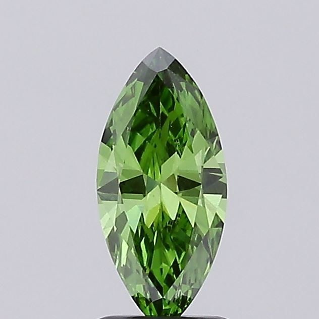 Loose Diamond - MARQUISE 0.76ct Fancy Vivid Green VS1: Loose Diamond - MARQUISE 0.76ct Fancy Vivid Green VS1 Source: This is a real non-mined Diamond that has been grown in a lab Shape: MARQUISE Carats: 0.76 Color: Fancy Vivid Green Certification: IGI Vid