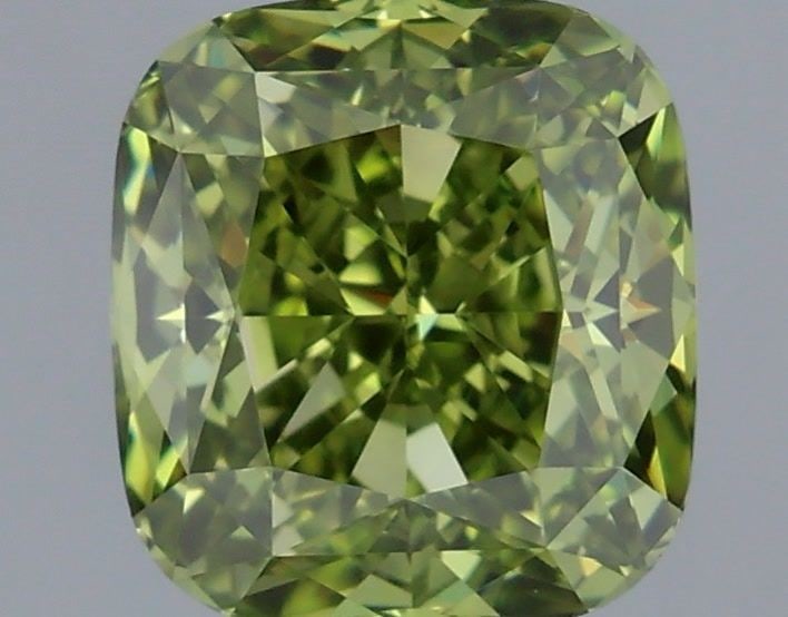 Loose Diamond - CUSHION MODIFIED 1.12ct Fancy Vivid Green VVS2: Loose Diamond - CUSHION MODIFIED 1.12ct Fancy Vivid Green VVS2 Source: This is a real non-mined Diamond that has been grown in a lab Shape: CUSHION MODIFIED Carats: 1.12 Color: Fancy Vivid Green Certi