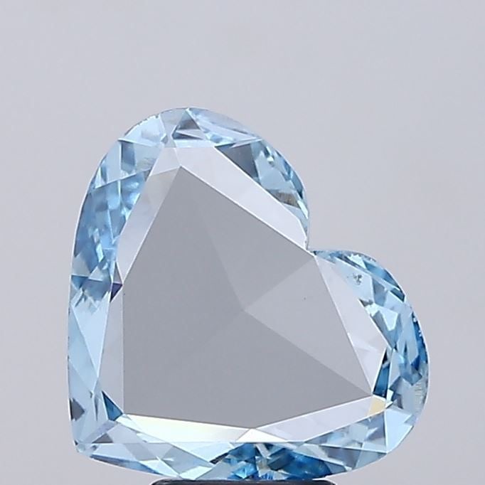Loose Diamond - HEART 2.6ct Fancy Blue VS1: Loose Diamond - HEART 2.6ct Fancy Blue VS1 Source: This is a real non-mined Diamond that has been grown in a lab Shape: HEART Carats: 2.6 Color: Fancy Blue Certification: IGI Video: