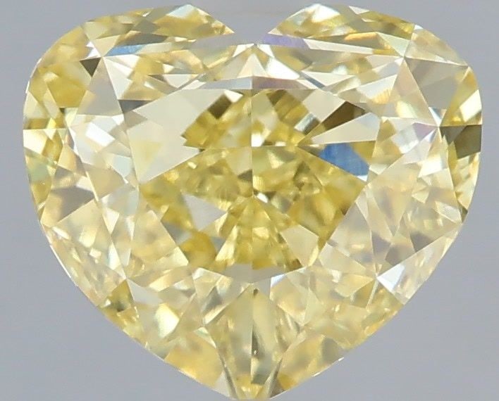 Loose Diamond - HEART 2.54ct Fancy Intense Yellow VS1: Loose Diamond - HEART 2.54ct Fancy Intense Yellow VS1 Source: This is a real non-mined Diamond that has been grown in a lab Shape: HEART Carats: 2.54 Color: Fancy Intense Yellow Certification: IGI Vid