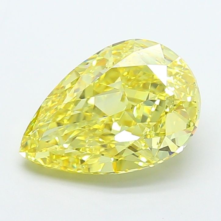 Loose Diamond - PEAR 5.8ct Fancy Vivid Yellow VS2: Loose Diamond - PEAR 5.8ct Fancy Vivid Yellow VS2 Source: This is a real non-mined Diamond that has been grown in a lab Shape: PEAR Carats: 5.8 Color: Fancy Vivid Yellow Certification: IGI Video: