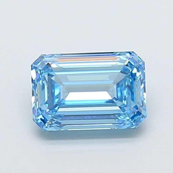 Loose Diamond - EMERALD 1.37ct Fancy Vivid Blue VVS2: Loose Diamond - EMERALD 1.37ct Fancy Vivid Blue VVS2 Source: This is a real non-mined Diamond that has been grown in a lab Shape: EMERALD Carats: 1.37 Color: Fancy Vivid Blue Certification: IGI Video: