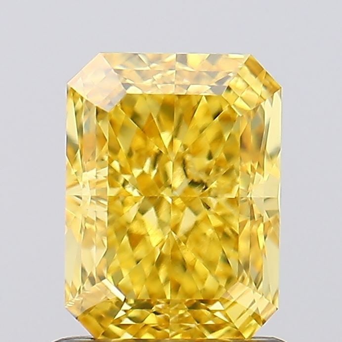 Loose Diamond - RADIANT 1.15ct Fancy Vivid Yellow VS2: Loose Diamond - RADIANT 1.15ct Fancy Vivid Yellow VS2 Source: This is a real non-mined Diamond that has been grown in a lab Shape: RADIANT Carats: 1.15 Color: Fancy Vivid Yellow Certification: IGI Vid
