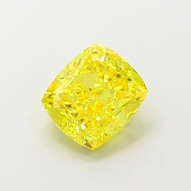 Loose Diamond - CUSHION MODIFIED 1.07ct Fancy Vivid Yellow VVS1: Loose Diamond - CUSHION MODIFIED 1.07ct Fancy Vivid Yellow VVS1 Source: This is a real non-mined Diamond that has been grown in a lab Shape: CUSHION MODIFIED Carats: 1.07 Color: Fancy Vivid Yellow Cer