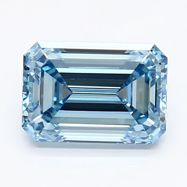 Loose Diamond - EMERALD 1.34ct Fancy Vivid Blue VS2: Loose Diamond - EMERALD 1.34ct Fancy Vivid Blue VS2 Source: This is a real non-mined Diamond that has been grown in a lab Shape: EMERALD Carats: 1.34 Color: Fancy Vivid Blue Certification: IGI Video: