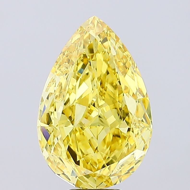 Loose Diamond - PEAR 10.01ct Fancy Vivid Yellow VVS2: Loose Diamond - PEAR 10.01ct Fancy Vivid Yellow VVS2 Source: This is a real non-mined Diamond that has been grown in a lab Shape: PEAR Carats: 10.01 Color: Fancy Vivid Yellow Certification: IGI Video: