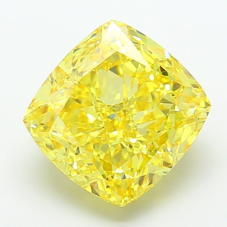 Loose Diamond - CUSHION MODIFIED 8.09ct Fancy Vivid Yellow VS1: Loose Diamond - CUSHION MODIFIED 8.09ct Fancy Vivid Yellow VS1 Source: This is a real non-mined Diamond that has been grown in a lab Shape: CUSHION MODIFIED Carats: 8.09 Color: Fancy Vivid Yellow Cert