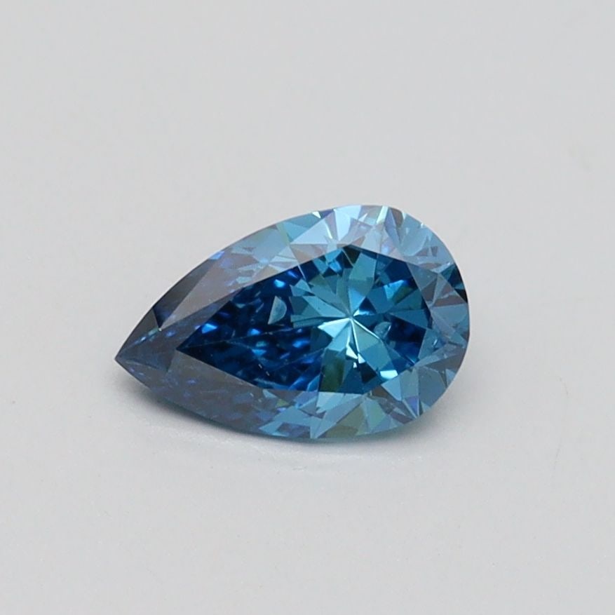 Loose Diamond - PEAR 0.5ct Fancy Vivid Blue SI1: Loose Diamond - PEAR 0.5ct Fancy Vivid Blue SI1 Source: This is a real non-mined Diamond that has been grown in a lab Shape: PEAR Carats: 0.5 Color: Fancy Vivid Blue Certification: IGI Video: