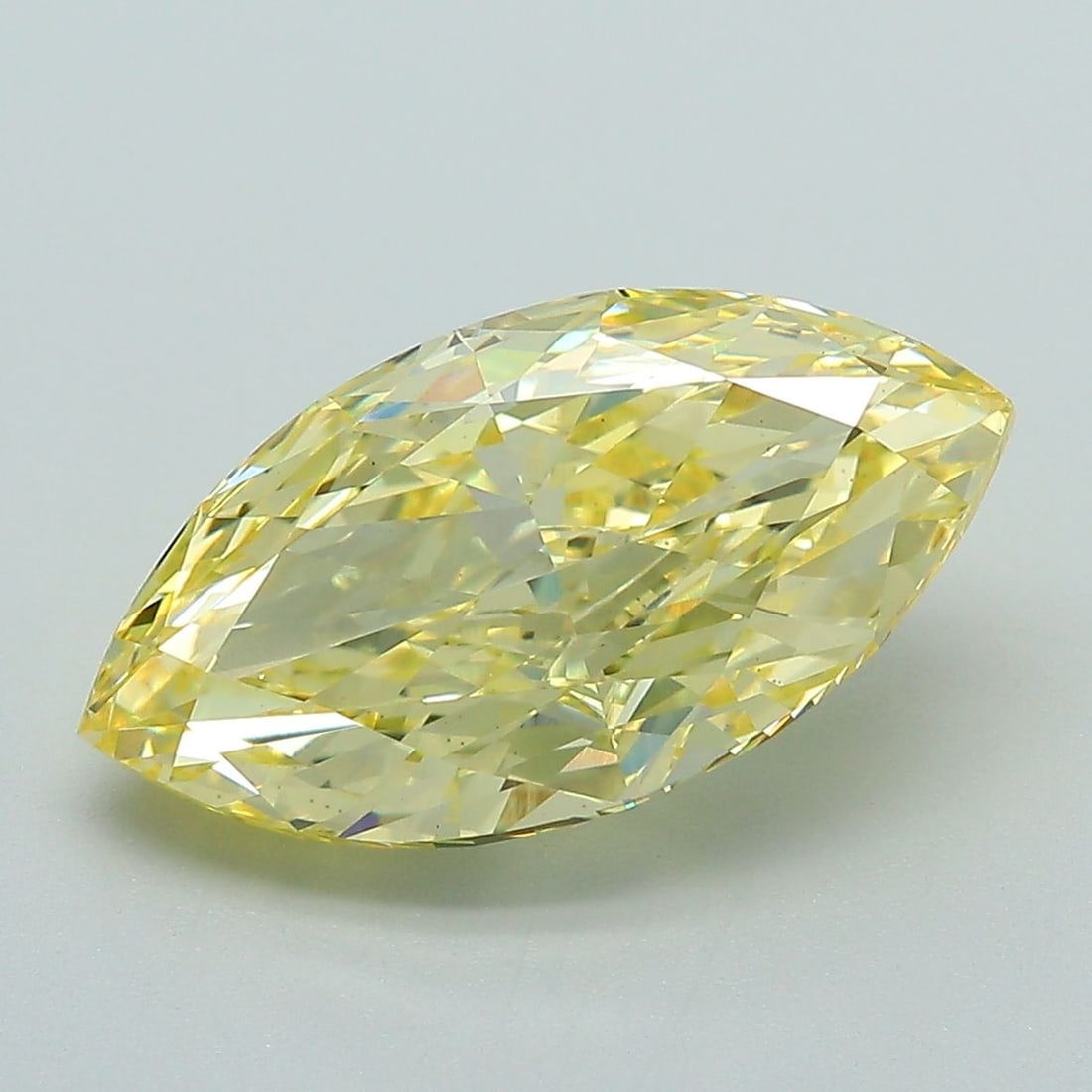 Loose Diamond - MARQUISE 4.37ct Fancy Intense Yellow VVS2: Loose Diamond - MARQUISE 4.37ct Fancy Intense Yellow VVS2 Source: This is a real non-mined Diamond that has been grown in a lab Shape: MARQUISE Carats: 4.37 Color: Fancy Intense Yellow Certification: