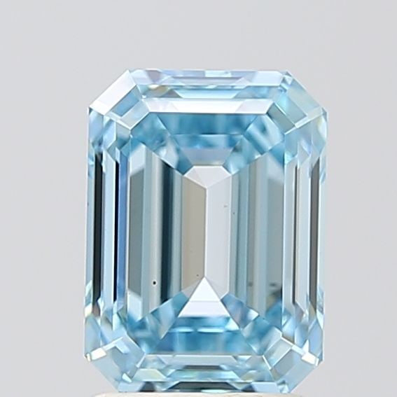 Loose Diamond - EMERALD 2.01ct Fancy Vivid Blue VS2: Loose Diamond - EMERALD 2.01ct Fancy Vivid Blue VS2 Source: This is a real non-mined Diamond that has been grown in a lab Shape: EMERALD Carats: 2.01 Color: Fancy Vivid Blue Certification: IGI