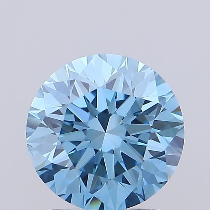 Loose Diamond - ROUND 1.27ct Fancy Vivid Blue VS1: Loose Diamond - ROUND 1.27ct Fancy Vivid Blue VS1 Source: This is a real non-mined Diamond that has been grown in a lab Shape: ROUND Carats: 1.27 Color: Fancy Vivid Blue Certification: IGI Video: