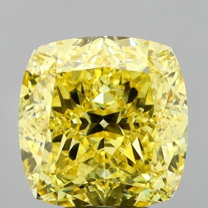 Loose Diamond - CUSHION MODIFIED 6.04ct Fancy Vivid Yellow VS1: Loose Diamond - CUSHION MODIFIED 6.04ct Fancy Vivid Yellow VS1 Source: This is a real non-mined Diamond that has been grown in a lab Shape: CUSHION MODIFIED Carats: 6.04 Color: Fancy Vivid Yellow