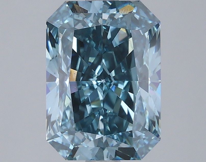 Loose Diamond - RADIANT 2.51ct Fancy Vivid Blue VS2: Loose Diamond - RADIANT 2.51ct Fancy Vivid Blue VS2 Source: This is a real non-mined Diamond that has been grown in a lab Shape: RADIANT Carats: 2.51 Color: Fancy Vivid Blue Certification: NONE Video:
