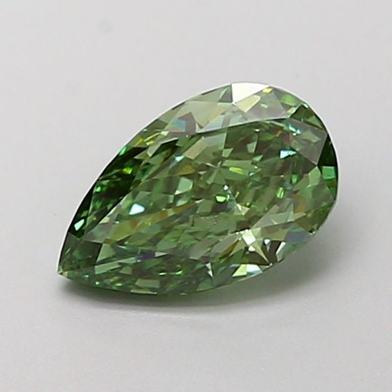 Loose Diamond - PEAR 1.08ct Fancy Vivid Green VS1: Loose Diamond - PEAR 1.08ct Fancy Vivid Green VS1 Source: This is a real non-mined Diamond that has been grown in a lab Shape: PEAR Carats: 1.08 Color: Fancy Vivid Green Certification: IGI Video: