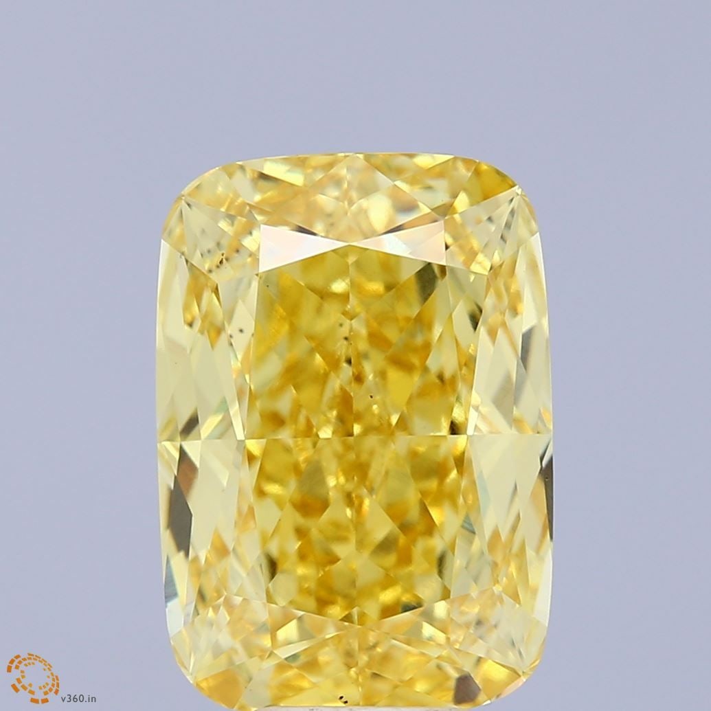 Loose Diamond - CUSHION MODIFIED 7.06ct Fancy Vivid Yellow VS1: Loose Diamond - CUSHION MODIFIED 7.06ct Fancy Vivid Yellow VS1 Source: This is a real non-mined Diamond that has been grown in a lab Shape: CUSHION MODIFIED Carats: 7.06 Color: Fancy Vivid Yellow Cert