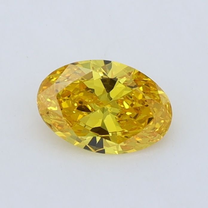 Loose Diamond - OVAL 0.45ct Fancy Vivid Yellow VS2: Loose Diamond - OVAL 0.45ct Fancy Vivid Yellow VS2 Source: This is a real non-mined Diamond that has been grown in a lab Shape: OVAL Carats: 0.45 Color: Fancy Vivid Yellow Certification: IGI Video: