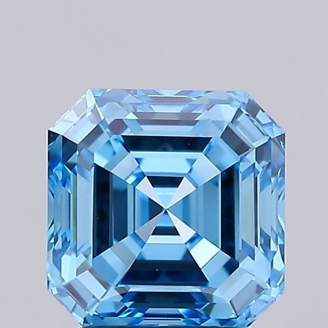 Loose Diamond - ASSCHER 2.01ct Fancy Vivid Blue VS1: Loose Diamond - ASSCHER 2.01ct Fancy Vivid Blue VS1 Source: This is a real non-mined Diamond that has been grown in a lab Shape: ASSCHER Carats: 2.01 Color: Fancy Vivid Blue Certification: IGI Video: