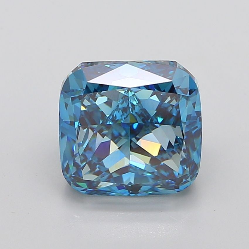 Loose Diamond - CUSHION MODIFIED 7.95ct Fancy Vivid Blue VS1: Loose Diamond - CUSHION MODIFIED 7.95ct Fancy Vivid Blue VS1 Source: This is a real non-mined Diamond that has been grown in a lab Shape: CUSHION MODIFIED Carats: 7.95 Color: Fancy Vivid Blue Certific