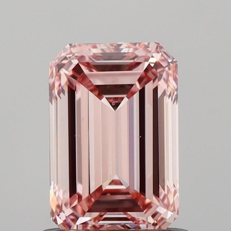Loose Diamond - EMERALD 1.0ct Fancy Intense Brownish Pink VS1: Loose Diamond - EMERALD 1.0ct Fancy Intense Brownish Pink VS1 Source: This is a real non-mined Diamond that has been grown in a lab Shape: EMERALD Carats: 1.0 Color: Fancy Intense Brownish Pink Certif