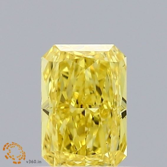 Loose Diamond - RADIANT 0.36ct Fancy Vivid Yellow VS1: Loose Diamond - RADIANT 0.36ct Fancy Vivid Yellow VS1 Source: This is a real non-mined Diamond that has been grown in a lab Shape: RADIANT Carats: 0.36 Color: Fancy Vivid Yellow Certification: IGI Vid