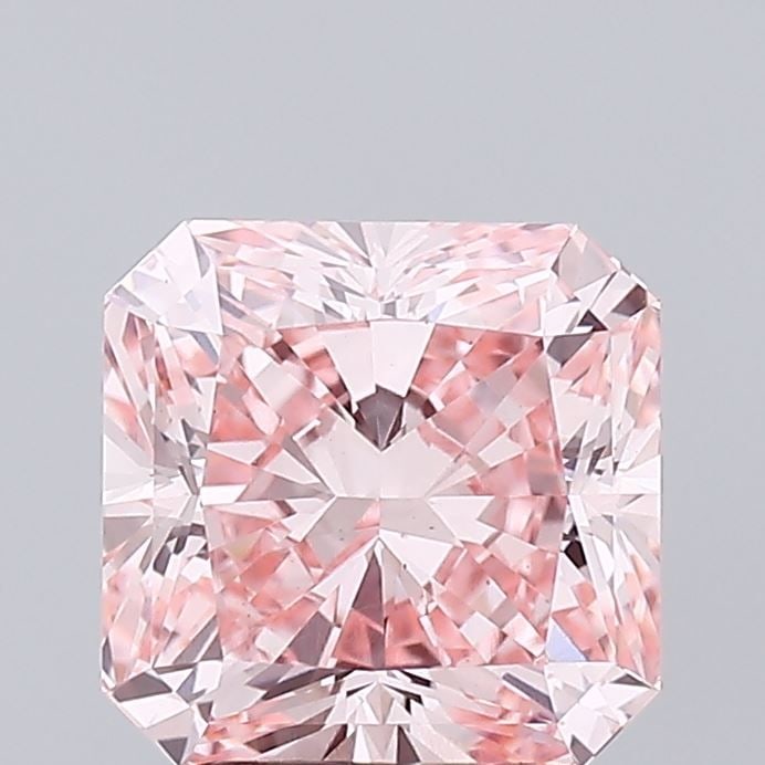 Loose Diamond - SQUARE RADIANT 2.52ct Fancy Vivid Pink VS2: Loose Diamond - SQUARE RADIANT 2.52ct Fancy Vivid Pink VS2 Source: This is a real non-mined Diamond that has been grown in a lab Shape: SQUARE RADIANT Carats: 2.52 Color: Fancy Vivid Pink Certificatio