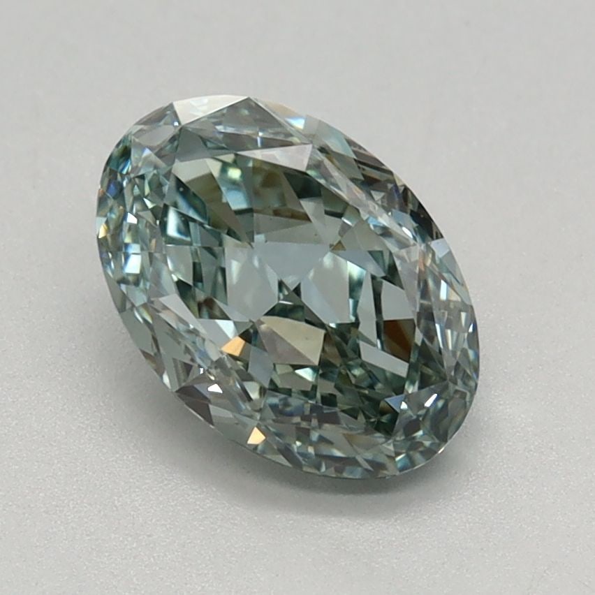 Loose Diamond - OVAL 1.03ct Fancy Green VVS2: Loose Diamond - OVAL 1.03ct Fancy Green VVS2 Source: This is a real non-mined Diamond that has been grown in a lab Shape: OVAL Carats: 1.03 Color: Fancy Green Certification: IGI Video: