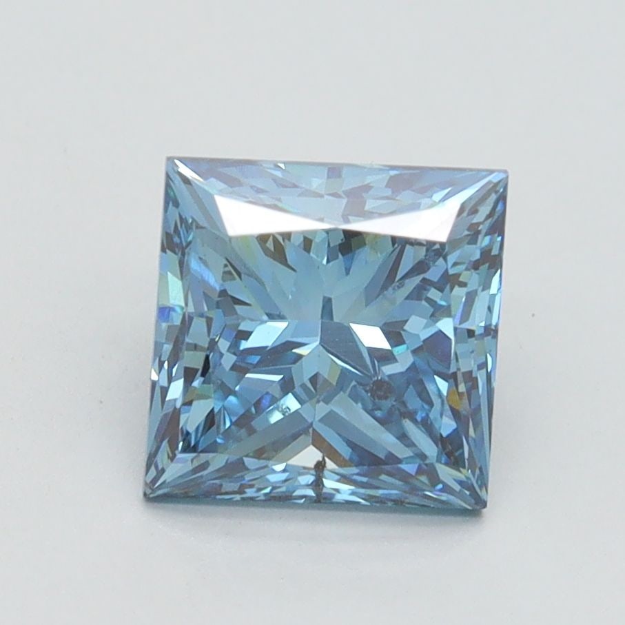 Loose Diamond - PRINCESS 2.0ct Fancy Intense Blue SI1: Loose Diamond - PRINCESS 2.0ct Fancy Intense Blue SI1 Source: This is a real non-mined Diamond that has been grown in a lab Shape: PRINCESS Carats: 2.0 Color: Fancy Intense Blue Certification: IGI Vid