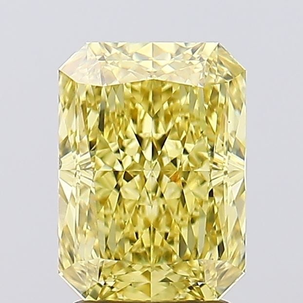 Loose Diamond - RADIANT 2.67ct Fancy Vivid Yellow VS2: Loose Diamond - RADIANT 2.67ct Fancy Vivid Yellow VS2 Source: This is a real non-mined Diamond that has been grown in a lab Shape: RADIANT Carats: 2.67 Color: Fancy Vivid Yellow Certification: IGI Vid