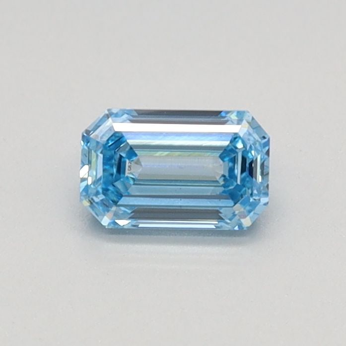 Loose Diamond - EMERALD 0.33ct Fancy Vivid Blue VS1: Loose Diamond - EMERALD 0.33ct Fancy Vivid Blue VS1 Source: This is a real non-mined Diamond that has been grown in a lab Shape: EMERALD Carats: 0.33 Color: Fancy Vivid Blue Certification: IGI Video: